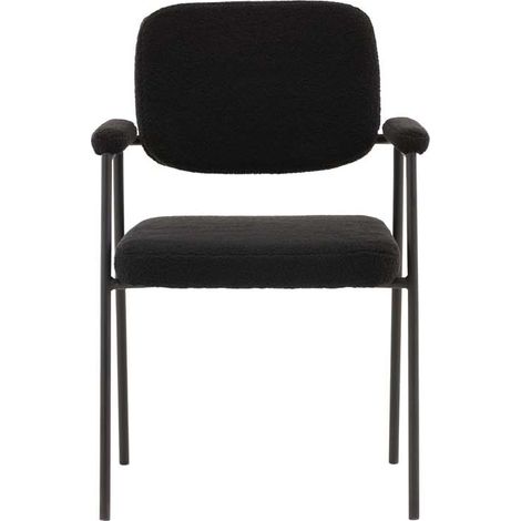 Yesterday chaise de salle à manger avec accoudoirs noir (1/5)