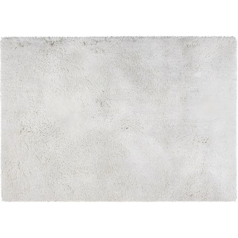 Tappeto shaggy in microfibra HARVEY - poliestere - Bianco - 160 x 230 cm (1/4)