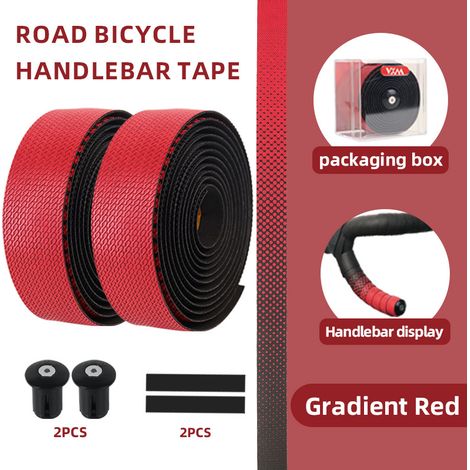 rouge Sangles de guidon VXM 3D pour vélos - Sangles antidérapantes et durables pour équipements de cyclisme (1/5)