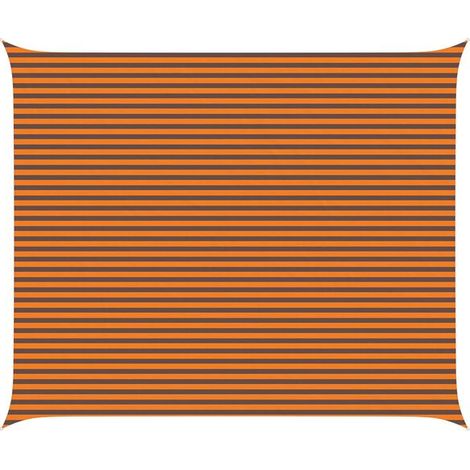Voile d'ombrage orange-brun, 6 x 5 mètres, 100% polyester Oxford.