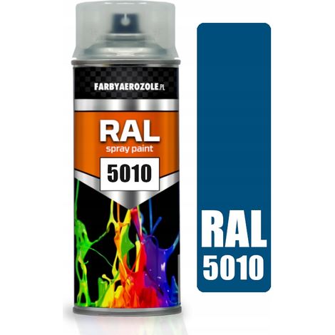 Vernice spray acrilica RAL 5010 blu genziana, blu lucido, 400 ml (1/2)