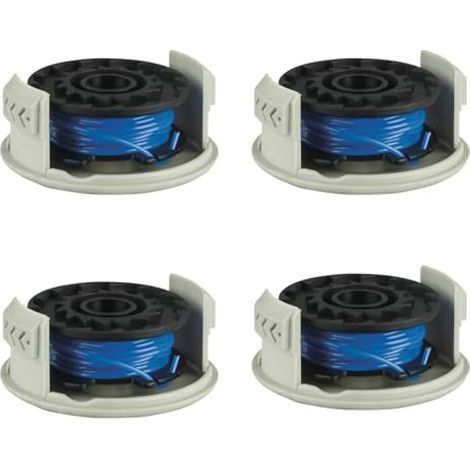 Lot de 4 bobines et cache-fil pour débroussailleuse Ryobi RAC124 18 V + Razor OLT/RLT 1830 1831 (1/5)