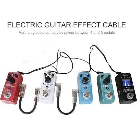 Câble de répartition d'alimentation 5 voies pour pédales de guitare, connecteur en série (1/5)
