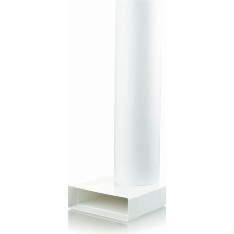 Chicane avec tube pour conduit de ventilation 125 mm, 500 mm