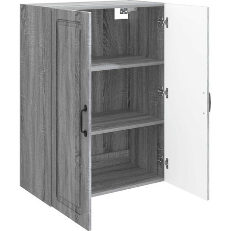 Armadietto a muro Mobiletto a muro Sonoma grigio 66 x 34,5 x 90 cm DAS318618 (1/5)