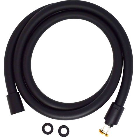 PVC flexible 150 cm en color negro mate Pollini Acqua Design FLP155601NO  Negro mate - 150 cm (1/2)