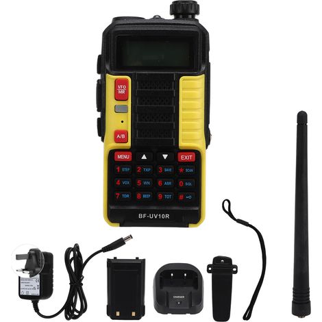 Radio bidirectionnelle 8W double bande 136‑174MHz 400‑520MHz, talkie-walkie longue portée rechargeable USB, prise UK AC100‑240V (1/5)