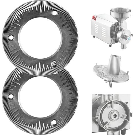 Disque de Broyage pour Moulin à Grains Électrique 2PCs, Meule pour Moulin à Café en Fonte, Pièce Détachée Compatible avec Notre Broyeur à Grains HN-2200 et HN-3000 Céréales Épices, Broyage à Sec (1/5)