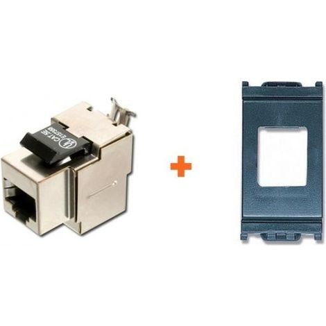 Intellinet presa rete cat.5e stp compatile bivimar idea grigia grigio scuro rj45