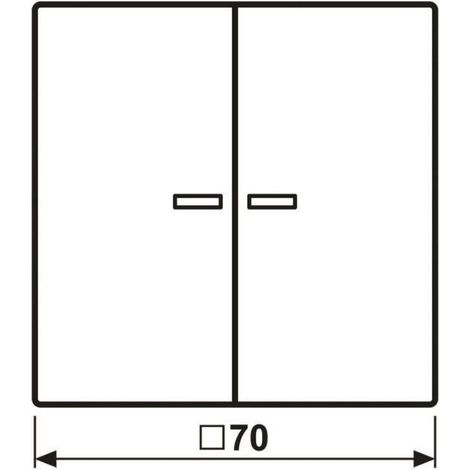 JUNG HOME Pulsante doppio, con conduttore di luce, duroplastica, serie LS, bianco alpino BT LS 17102 WW