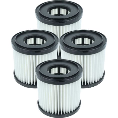 vhbw 4x filtre plissé compatible avec Ryobi PCL734, P3240, PCL733 aspirateur - noir / blanc