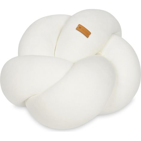 Coussin noeud - coussin noeud - coussin déco - coussin décoration - 40x36cm - crème (1/4)