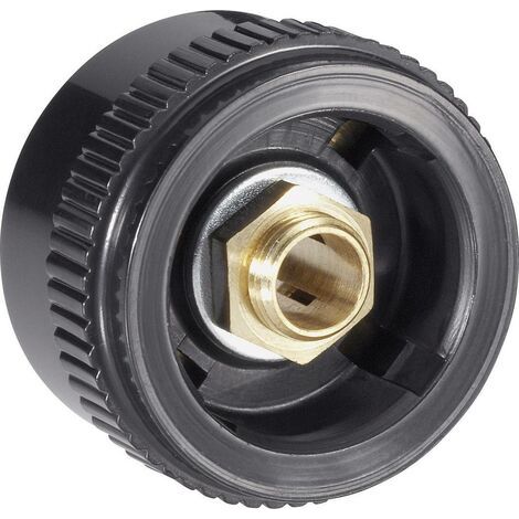 Tête moletée Mentor 4133.603 noir (Ø x H) 28 mm x 17 mm 1 pc(s) Q62859 (1/3)