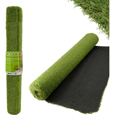 Gazon synthétique artificiel rouleau 4m2 - 1230g/m2 - Épaisseur 2cm - Pelouse synthétique balcon, terrasse - Effet Naturel (1/5)