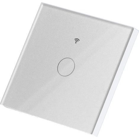 Einzelgang-Berührungsschalter für Tuya Zigbee Intelligente Fernbedienungs-Lichtschalterplatte mit Hintergrundbeleuchtung (Weiß) (1/5)