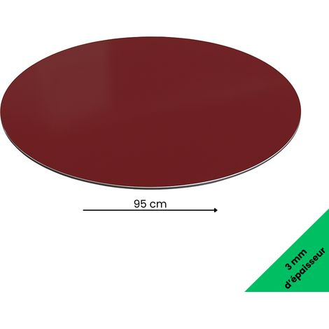 Panneau rond aluminium composite Bordeaux diamètre 950 mm – Épaisseur 3 mm – Usage déco ou pro, intérieur/extérieur