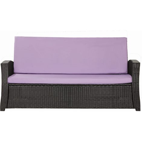Coussins de canapé meubles de jardin en résine tressée Violet, Coussins balançoire d'extérieur 150x50x50cm Coussin de banc de jardin extérieur -Slim