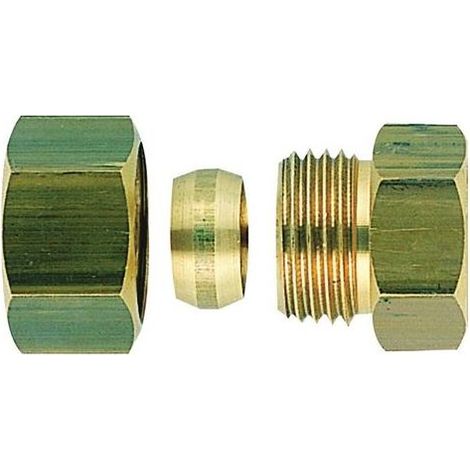 TAISHENGDA – Gerades Doppelkonus-Fitting aus Messing – F 3/4" – Durchmesser 18 mm (1/5)