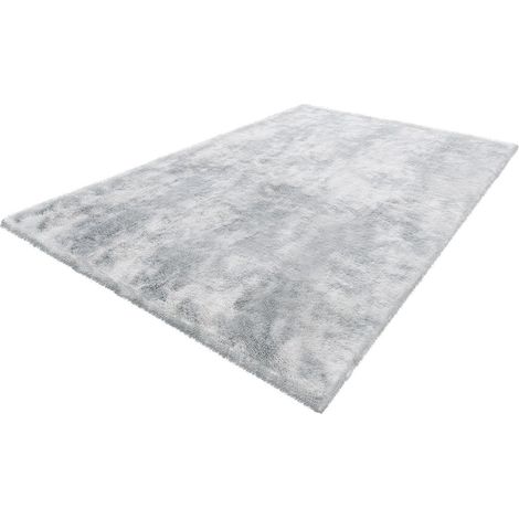 Tapis Doux et Pelucheux 183x274 cm,Tapis Long en Chenille pour Salon et Chambre,Décor Moderne en Gris Tie-Dye (1/5)