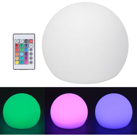 Globe lumineux LED avec télécommande 24 touches, couleurs RGBW, intensité variable, 4 modes, 15 x 15 cm (1/5)