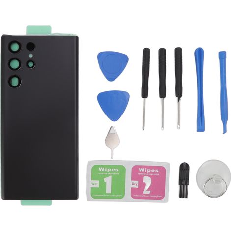 Cache arrière de remplacement, panneau batterie, coque arrière noire pour Samsung Galaxy S22 Ultra 5G S908U S908F (1/5)