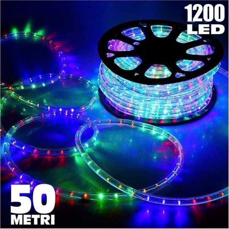 1200 Leds 50 M Tube Lumineux Multicolore Pour L'extérieur Contrôleur 8 Effets Lumineux (1/3)