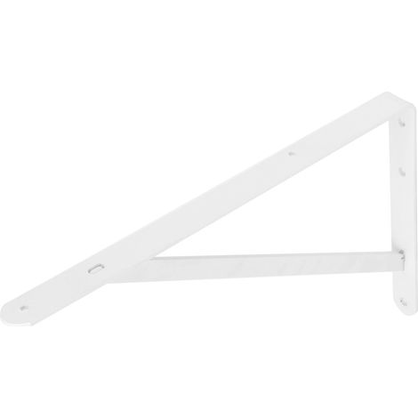 Équerre étagère en métal blanc 250 x 400 mm