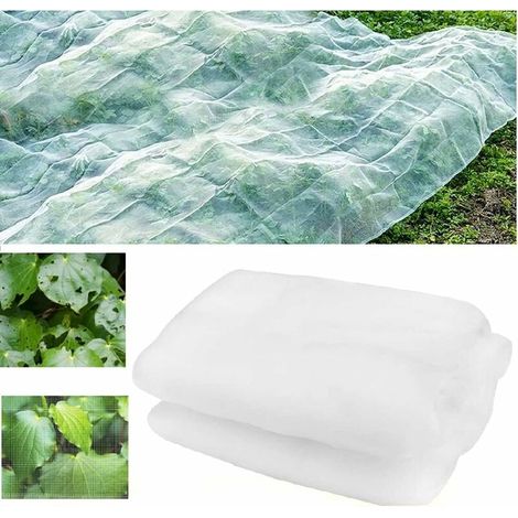 Filet Insectes Potager En Polyester 2.5 10M Inodore Filet Protection Anti Insectes Anti-Déchirure Voile Anti Insectes Potager Durable Pour Jardin Serre Plantes Fruits Fleurs Cultures - Blanc (1/5)