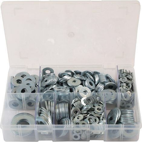 31863 Forme C Assortiment de rondelles Plat, Lot de 495 (1/2)