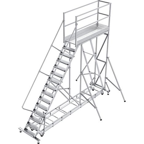 Piattaforma con ruote - Altezza massima di lavoro 4.20m - PTF211-PT-KRE