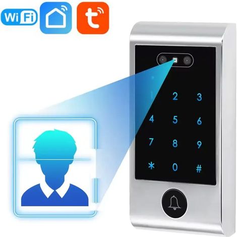 Tuya Controllo Accessi con Riconoscimento Facciale Smart WiFi per Esterni Tastiera + Campanello