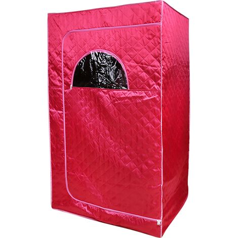1000W Mobile Sauna Box Portatile a Vapore SPA a Casa Famiglia 2.5L 10080170cm(rosso) (1/5)