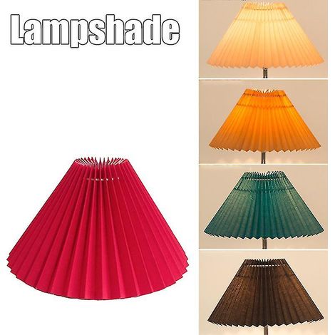 Abat-jour plissé E27, style japonais, en tissu, pour lampe de table ou plafonnier (1/2)