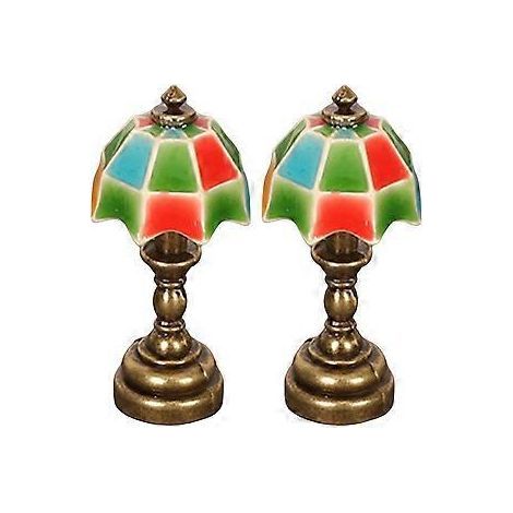 Mini-Tischlampe im Retro-Stil, niedliche Dekoration für Zuhause oder Büro, Miniaturstil für Puppenhäuser. (1/5)