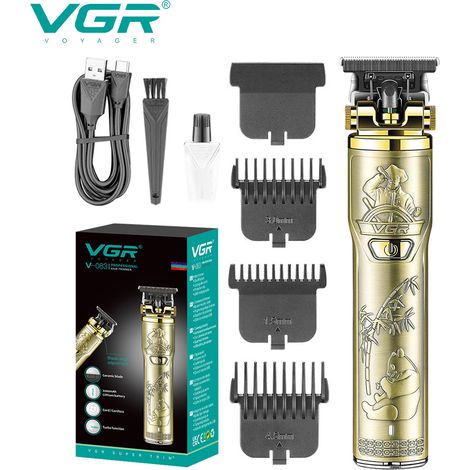 Tondeuse à cheveux électrique rechargeable de style rétro avec lames dentelées (1/4)