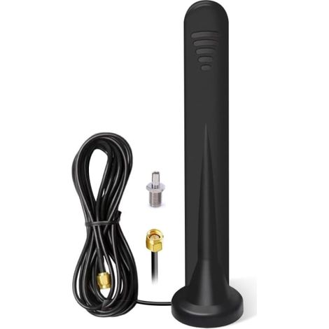 Antenne 5G LTE 15DBI omnidirectionnelle étanche, amplificateur de signal intérieur/extérieur, port TS-9/SMA, compatible 3G/4G/5G/GSM/GPRS, pour routeur mobile 4G LTE et passerelle, kit 1 pièce. (1/4)