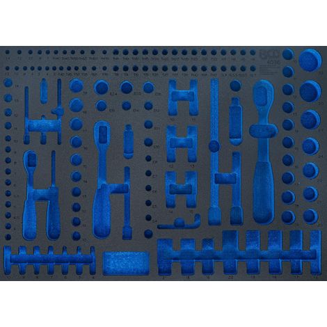 1 - Insert De Servante - Mousse Robuste - Pour Outils Et Visserie - Atelier Mécanique - Vide - Noir - 56,7x40,8x3,2cm (1/3)