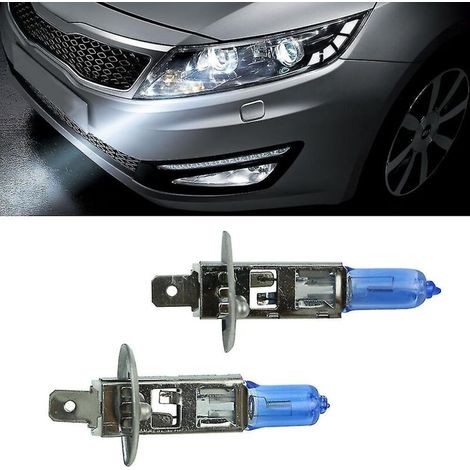 2er-Pack H1 6000K Xenon-Gas-LED-Lampen (Halogentyp) für Nebelscheinwerfer. Energiesparend. Hohe Lichtintensität, lange Lebensdauer. Farbe: Weiß. (1/3)