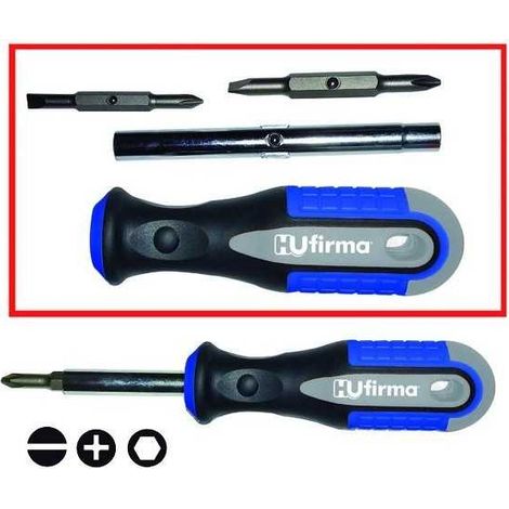 Tournevis Hu-Firma Multibits 6 Embouts Magnétiques