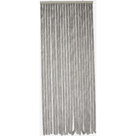 Rideau chenille gris clair uni WERKA PRO 90 x 220 cm