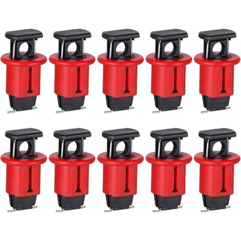 Packung mit 10 Miniatur-Leistungsschaltern zur elektrischen Trennung, rot, Miniatur-Leistungsschalter (1/4)