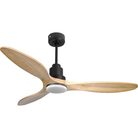 Ventilatore da soffitto Reversibile Termostato Dimmabile Wifi Motore CC Tetti inclinati Telecomando Luce a tre toni Hypersilence Memoria PURLINE SalamisD132C04LED64629