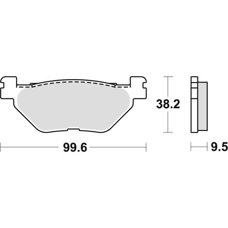 Plaquettes de frein TRW ZF KH319/2 Sinter Street pour Yamaha TDM 900 (2002-2014), XV 950 (2013-), XT 1200 Z (2010-), FJR 1300 (2001-), XVS 1300 (2007-2016), XV 1700 (2003-2016), XV 1900 (2006-2016), a
