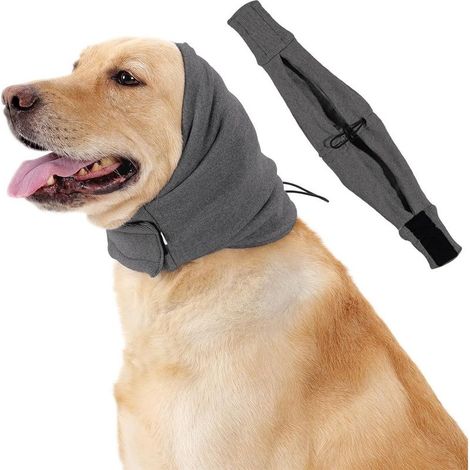 Protection auditive et Cache-Oreilles pour Chien - Sweat à Capuche - Chauffe-Oreilles Respirant avec réduction du Bruit - pour Chiens anxieux en Cas de Feux d'artifice, d'orage,S (1/5)