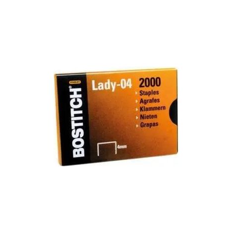 Grapas Bostitch Lady 04 negro 4 mm metal galvanizado