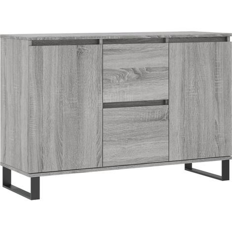 Credenza cassettiera cassettiera mobile contenitore organizer cucina soggiorno salonsonoma 104 x 35 x 70 cm derivati del legno grigio 020036280