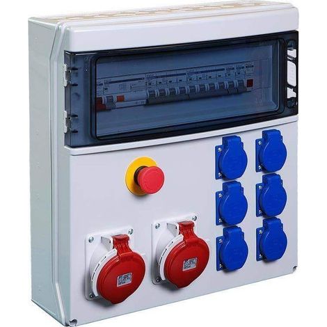 Coffret de distribution 6PC Nf/1PC 3P+T 16A+32A AU - Digital electric 31252