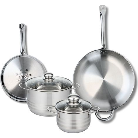 Ensemble de 2 Poêles de cuisson 24 et 32 cm et 2 faitouts 16 et 20 cm Elo Profi Brillant (1/5)