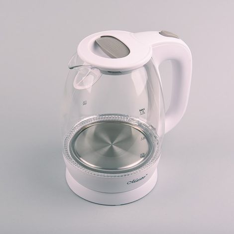Maestro Wasserkocher aus Glas, 1,7 l, 2200 W, MR-063, weiß (1/4)