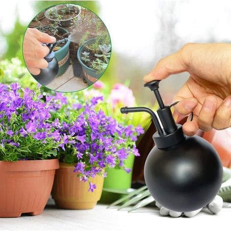 Pulvérisateur en acier inoxydable pour plantes d'intérieur en pot - Outil d'arrosage (noir mat, 0,5 L) (1/5)
